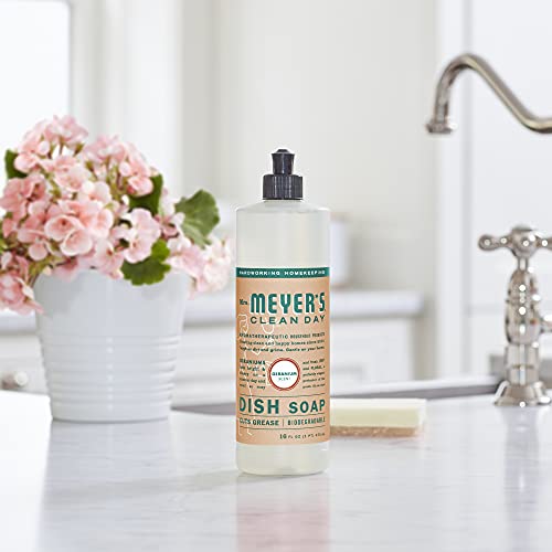Mrs. Meyer's Kitchen Essentials Set - Plant-Derived, Cruelty-Free, Geranium Scent - 3 Count