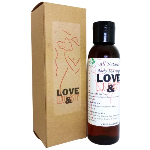 NaturalzCo Sensual Massage Oil - Invigorating Essential Oil Blend, Non-Staining - 4 FL OZ