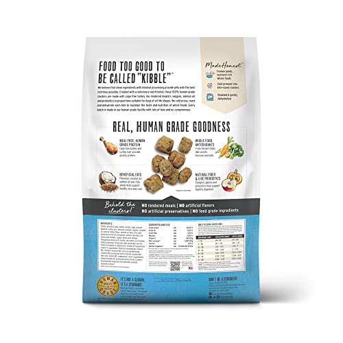 The Honest Kitchen Whole Food Clusters - Human Grade Turkey Dog Food, 20lb, No Fillers