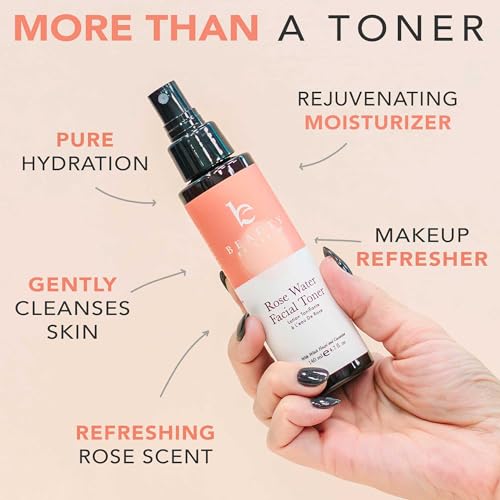 Rose Water Face Toner - Hydrating, Alcohol-Free, Reduces Redness, Refines Pores - 8oz