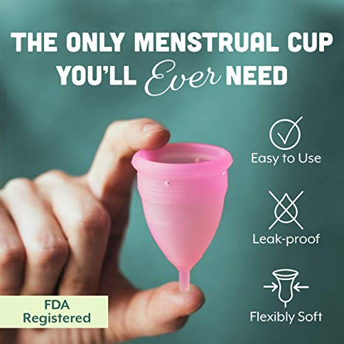 Dutchess Menstrual Cup - Leak-Free, Medical-Grade Silicone, Soft & Comfortable - 2 Small Cups