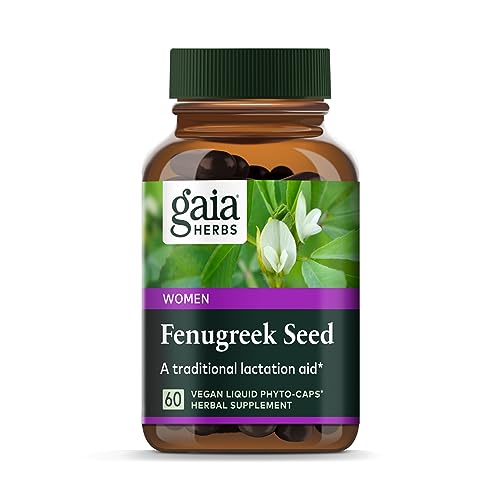 Gaia Herbs Fenugreek Seed - Supports Healthy Lactation, Vegan & Gluten-Free - 60 Capsules