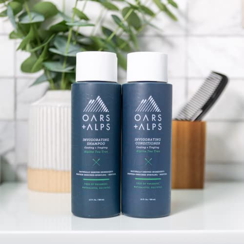 Oars + Alps Men's Body Wash & Shampoo Kit - Hydrating, Moisturizing, Tea Tree Infusion - 12oz
