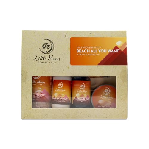 Little Moon Essentials Bath and Body Set - 100% Natural, Vegan, Cruelty-Free - 5-Piece Gift