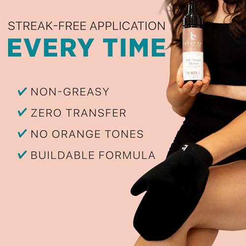 Self Tanner Mousse Kit - Natural Glow, Dye & Toxin Free, Quick Application - 8oz