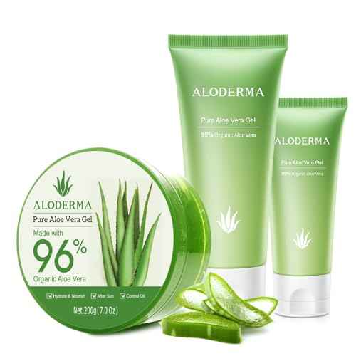 Aloderma Body Lotion Set - Deep Hydration, Organic Aloe Vera, Fast Absorbing - 4 Pack
