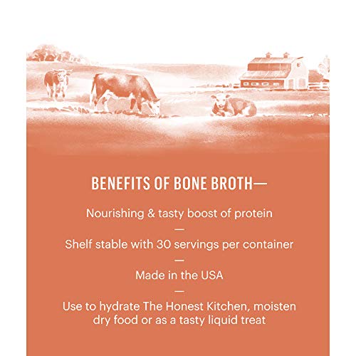 The Honest Kitchen Dog Food - Nourishing Beef Bone Broth with Turmeric, Human Grade - 3.6oz