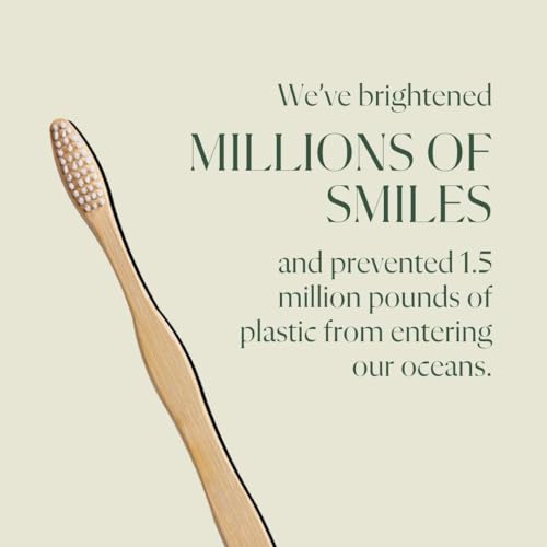 Plus Ultra Bamboo Toothbrush 2-Pack - Dentist Approved, Soft Bristles, Affirmation Handles