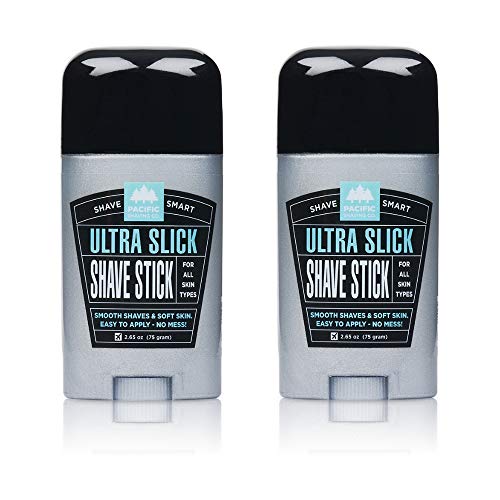 Pacific Shaving Co. Ultra Slick Shave Stick - Smooth Shaves, Natural Ingredients - 75 gm (2-Pack)