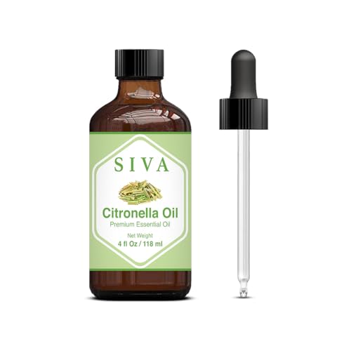 Siva Citronella Essential Oil - Nourishing for Skin & Hair, Organic Ingredients - 4 Fl Oz