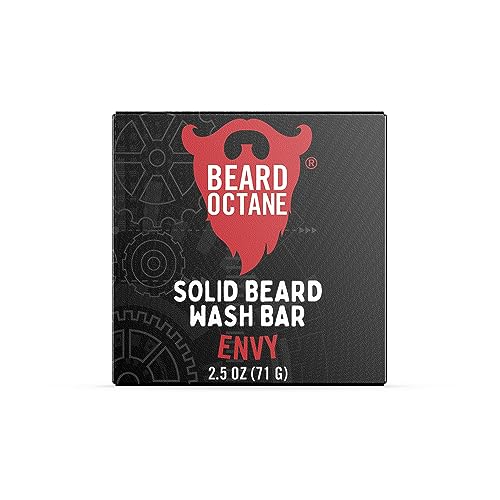 Beard Octane Envy Shampoo Bar - Moisturizes & Softens, PH-Balanced - 2.5oz, Made in USA