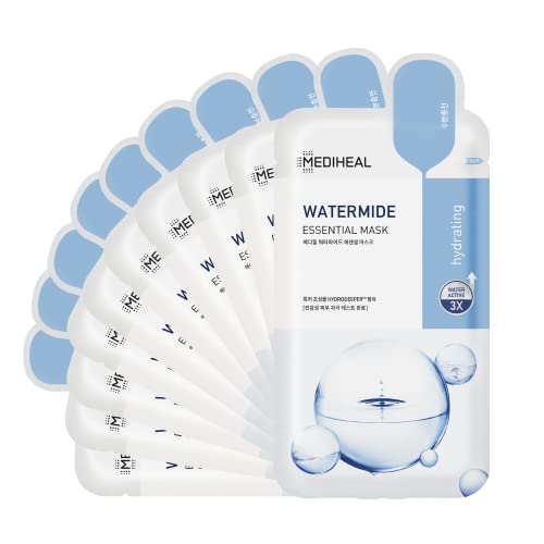 Mediheal Hydrating Sheet Mask - 28x Moisturization, Vegan & Biodegradable - 10 Pack