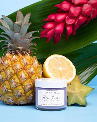 Earth Harbor GLOW JUICE Face Mask - Brightens & Refines, Natural Ingredients - 2 oz
