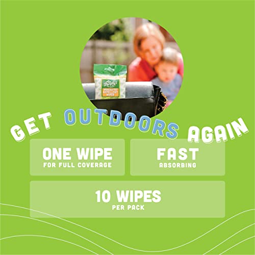 Murphy's Naturals Bug Repellent Wipes - Plant-Based, DEET Free, Travel Size, 10 Wipes