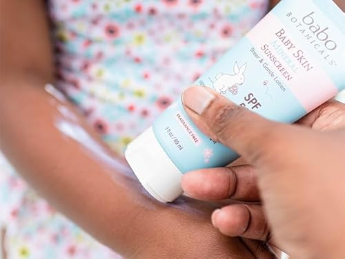 Babo Botanicals Sunscreen - Zinc Oxide SPF50, EWG Verified, Fragrance-Free, Water-Resistant - 3oz