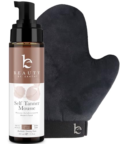 Self Tanner Mousse Kit - Natural Glow, Dye & Toxin Free, Quick Application - 8oz