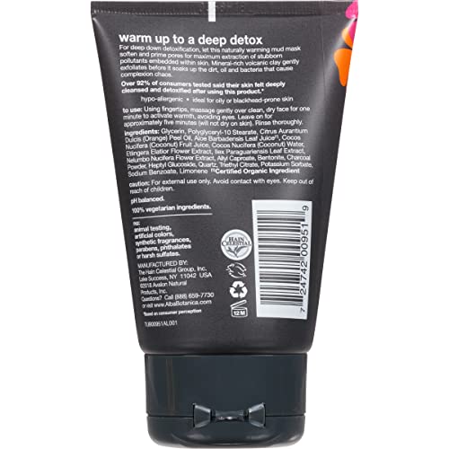 Alba Botanica Mud Mask - Volcanic Clay Detox, Pore-Softening, Vegetarian - 4 oz