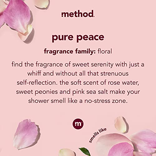 Method Body Wash - Detoxifying, Paraben & Phthalate Free, Moisturizing - 3 x 18oz, Pure Peace