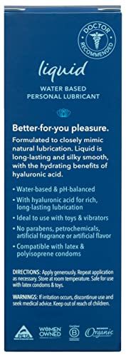 Good Clean Love Personal Lubricant - Hydrating Hyaluronic Acid, pH Balanced - 1.69 Oz (2-Pack)