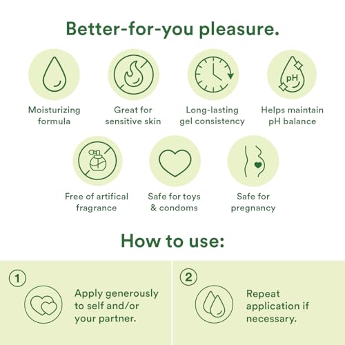 Good Clean Love Almost Naked Personal Lubricant - Organic Aloe Vera, pH-Balanced - 4 Oz (2-Pack)