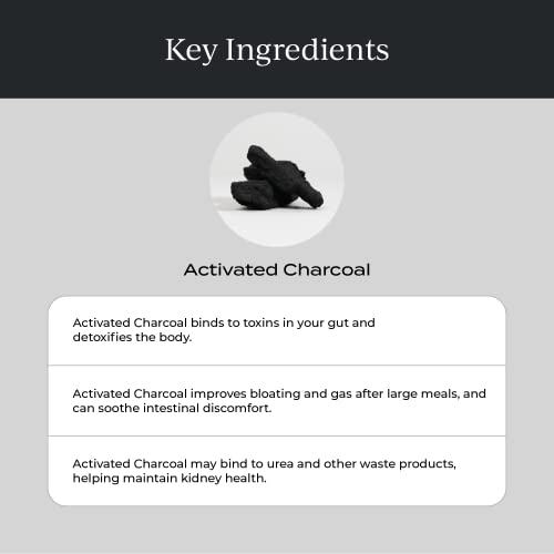 CYMBIOTIKA Activated Charcoal Liquid Supplement - Gut Health & Detox Support, Vegan - 26 Pouches
