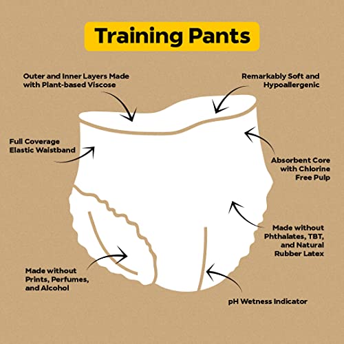 DYPER Toddler Training Pants - Plant-Based, Hypoallergenic, Maximum Absorbency - 26 Count (2T-3T)