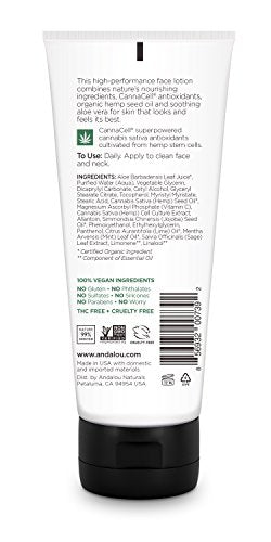 Andalou Naturals Men's Grooming Set - Hydrating Face Lotion with Hemp & Aloe, 3.1oz