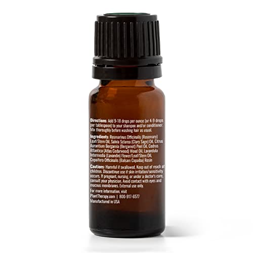 Plant Therapy Hair Growth Essential Oil Blend - Strengthen & Repair Hair Naturally - 10 mL
