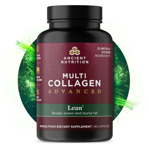 Ancient Nutrition Advanced Collagen Protein - Supports Weight Loss & Metabolism Boost - 90 Count