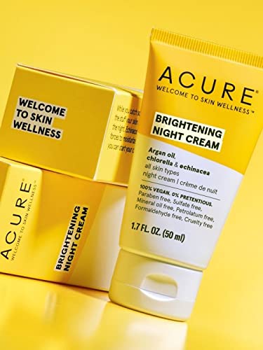 ACURE Brightening Day & Night Cream Duo - 100% Vegan, Moisturizes & Brightens - 1.7oz Each