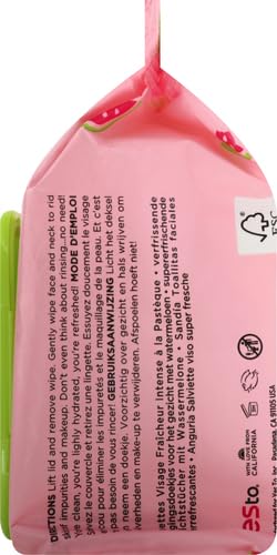 Yes To Facial Cleansing Wipes - Hydrating Makeup Remover with Watermelon & Aloe Vera - 1 Pack