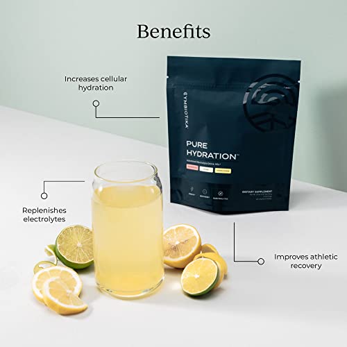 CYMBIOTIKA Pure Hydration Electrolytes Powder - Boosts Recovery, Natural Ingredients - 21 Packets