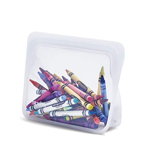 Stasher Silicone Storage Bag Set - Self-Sealing, BPA-Free, Dishwasher Safe - 1/2 Gallon & Mini