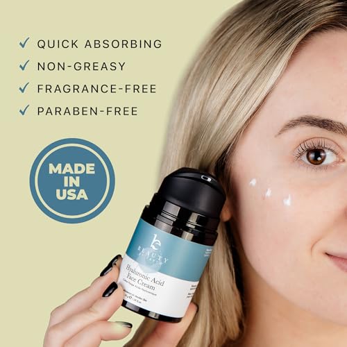 Hyaluronic Acid Face Moisturizer - Deep Hydration, Anti-Aging, Organic Ingredients - 4oz