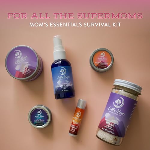 Little Moon Essentials Bath & Body Set - Relaxing Self-Care Kit, Vegan & Natural - 6 Items