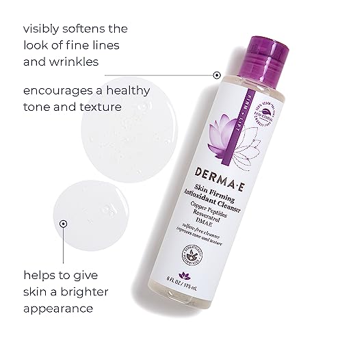 Derma E Face Wash - Firming & Hydrating Cleanser with Natural Ingredients - 6oz