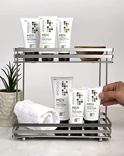 Andalou Naturals Men's Grooming Set - Hydrating Face Lotion with Hemp & Aloe, 3.1oz