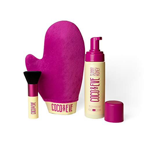 Coco & Eve Sunny Honey Self Tanner - Natural Looking Glow, Hydrating Ingredients - 200ml
