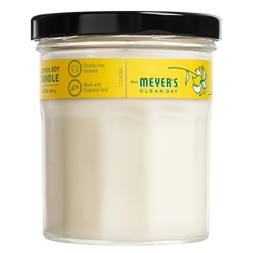Mrs. Meyer's Soy Aromatherapy Candle - Long-Lasting Honeysuckle Scent, Cruelty-Free - 4.9 oz