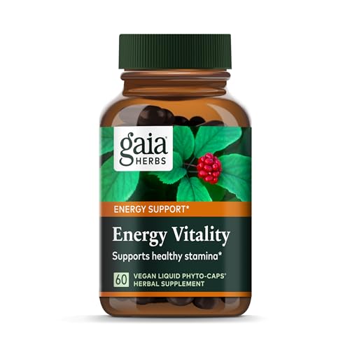 Gaia Herbs Energy Vitality - Supports Healthy Energy & Stamina, Vegan & Gluten-Free - 60 Capsules