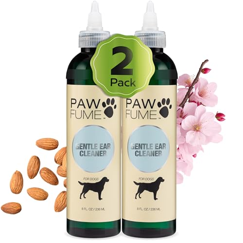 Pawfume Dog Ear Cleaner - Relieves Itching & Odors, Herbal Ingredients - Pack of 2
