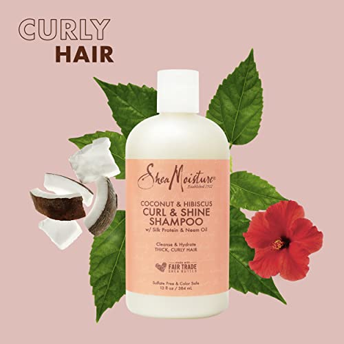 Shea Moisture Shampoo & Conditioner Set - Frizz Control, Moisturizing Coconut Oil - 13 Fl Oz Each