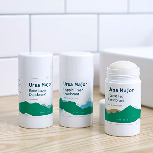 Ursa Major Natural Deodorant - Odor Eliminator, Aluminum-Free, Non-Staining - 2.6oz Forest Fix