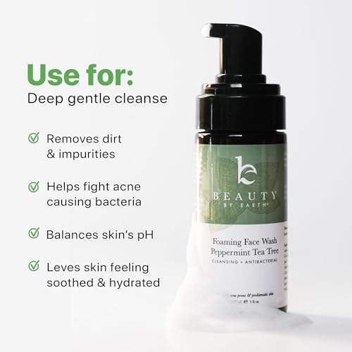 Foaming Face Wash - Deep Cleansing, Non-Drying, Gentle with Aloe Vera & Glycerin - 8oz