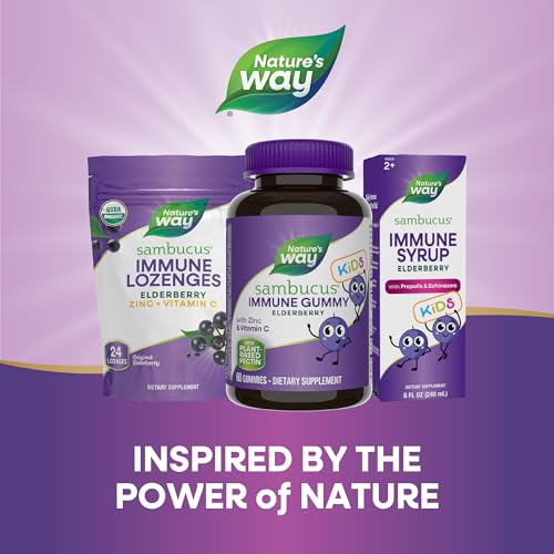 Nature's Way Immune Defense Gummies for Kids - Vitamin C, Zinc, Antioxidant Support - 60 Count