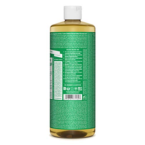 Dr. Bronner’s Pure-Castile Liquid Soap - Organic & Fair Trade, Vegan, 2-Pack, Almond - 32oz