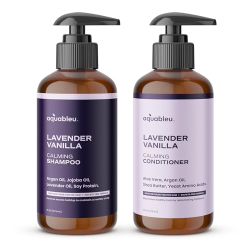 Aquableu Lavender Vanilla Conditioner Set - Calming, Nourishing, Vegan - 16oz