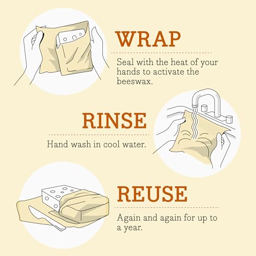 Bee's Wrap Outdoor Bundle - Reusable Beeswax Bread Wrap & Natural Fire Starters - 17" x 23"