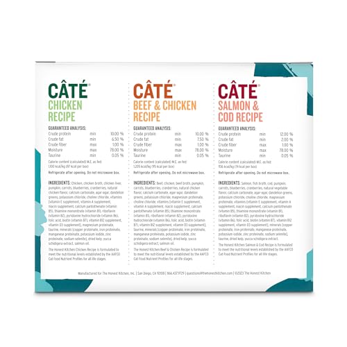 The Honest Kitchen Câté™ High-Protein Grain-Free Wet Cat Food Variety Pack - 2.8oz, 8-Pack