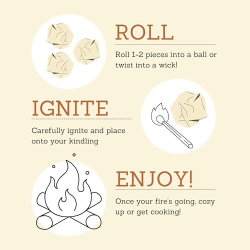 Bee's Wrap Outdoor Bundle - Reusable Food Wraps & Natural Fire Starters, 3 Pack, USA Made